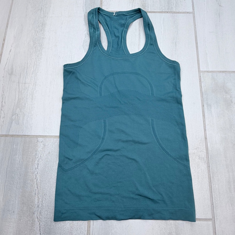 Lululemon Swiftly Tech Teal Blue Racerback Running Tank Size 4